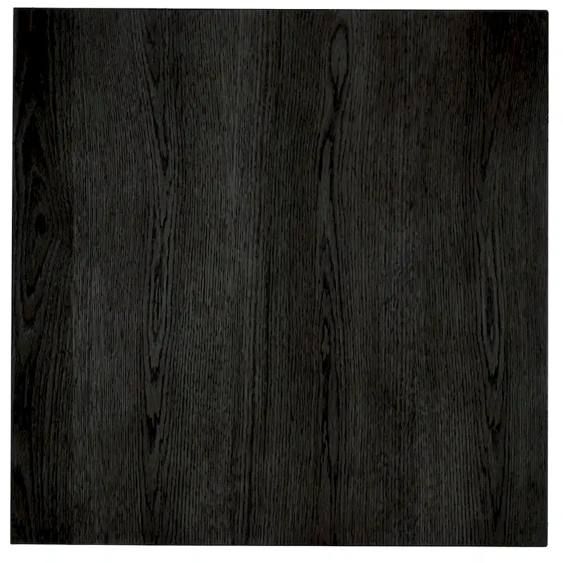 Wood Finish Coffee Table with Two Drawers - Black Metal Frame