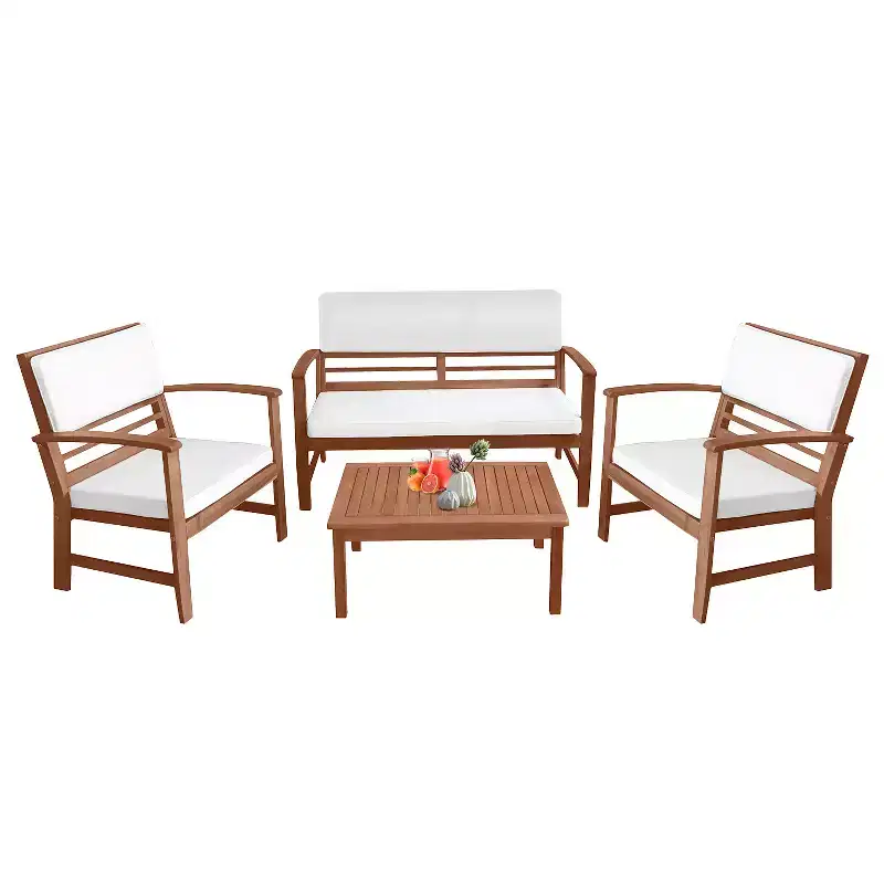 BestMassage 4-Piece Patio Bistro Set Outdoor Patio Furniture for Backyard Garden