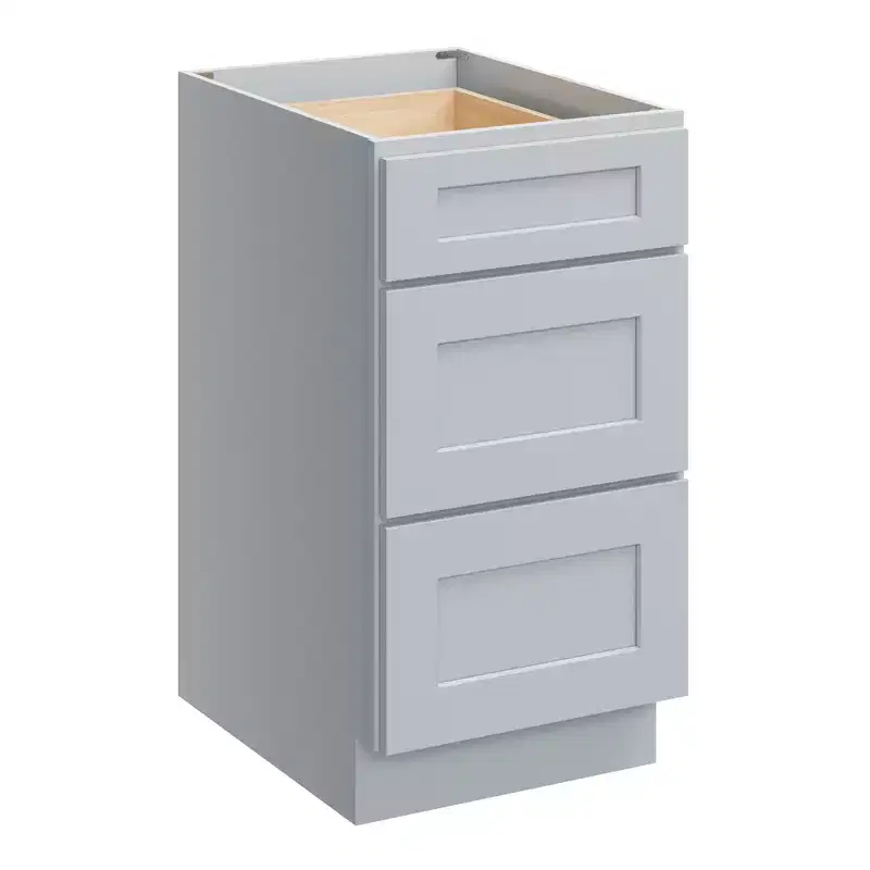 CASAINC 18 in. W x 24 in. D x 34.5 in. H Base Kitchen Cabinet with 3 Soft-Close Drawers  RTA Plywood Cabinets