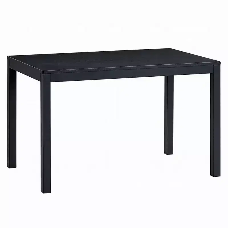 Royal Hampton Dining Table, 47 Inch Rectangular Top, Scandinavian Black Wood