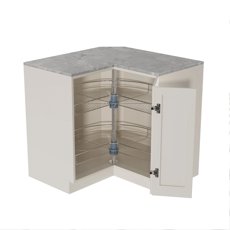 Dowell Lazy Susan 28 Diameter - 270 Degree Double Rack Stainless Steel