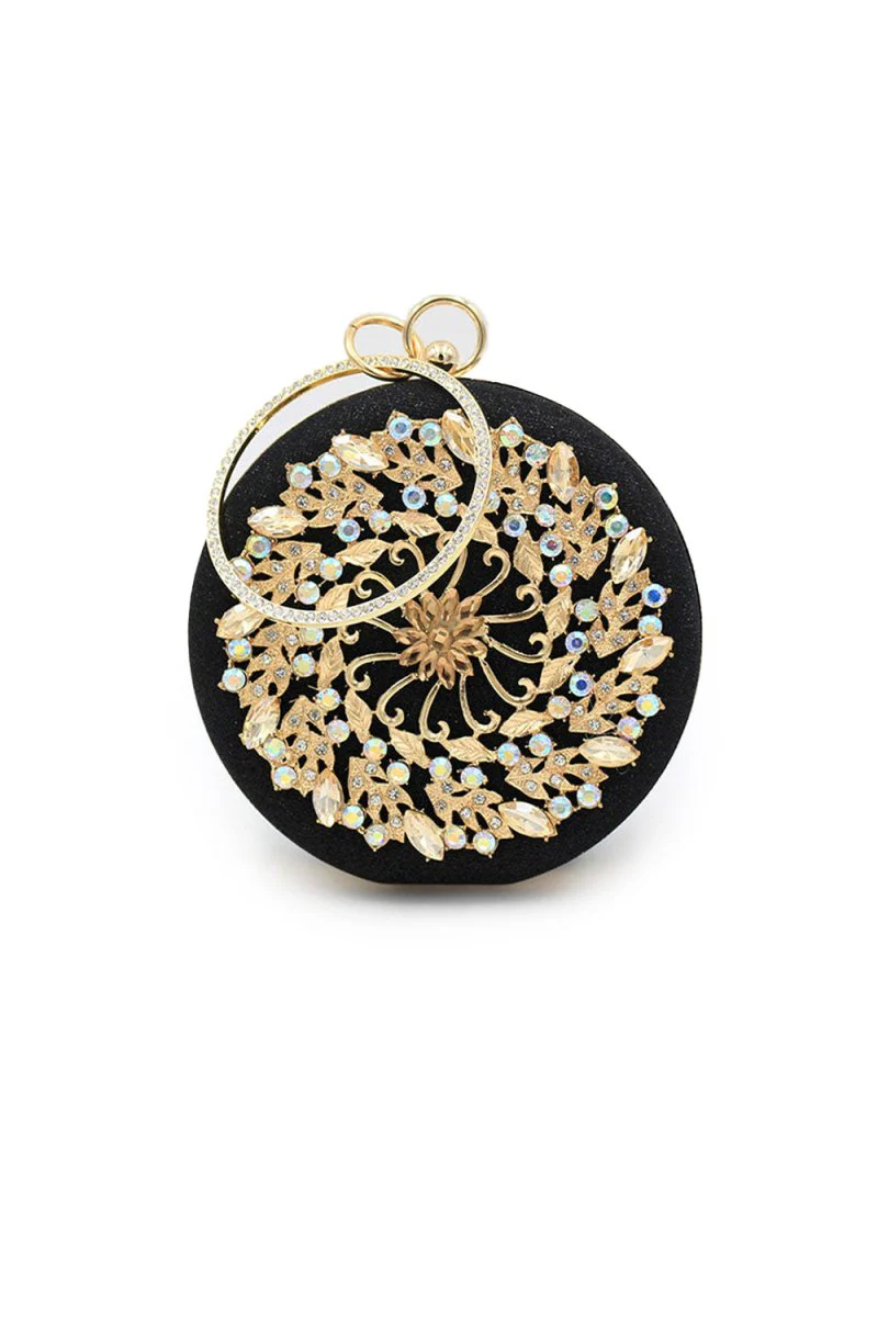 Cute Rhinestone Single Handle Clutch Bag