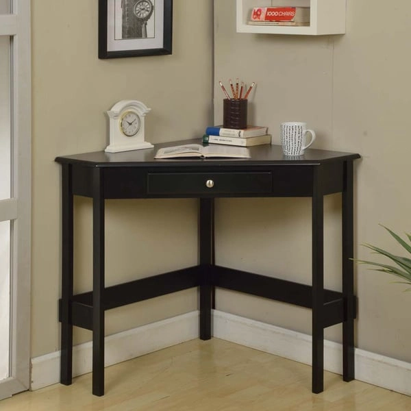 Contemporary Wood 1-drawer Corner Desk