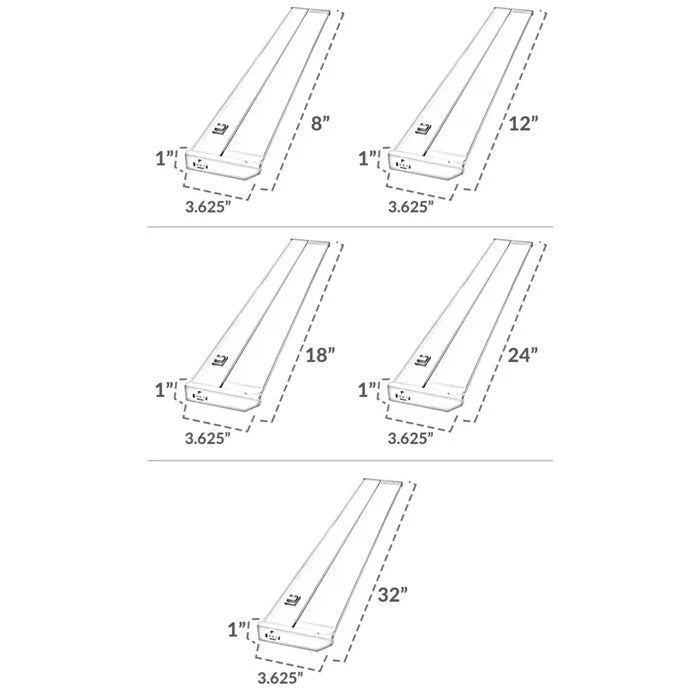 12  Dimmable LED Under Cabinet Kitchen Overhead Lighting - 120V LED Light Bar