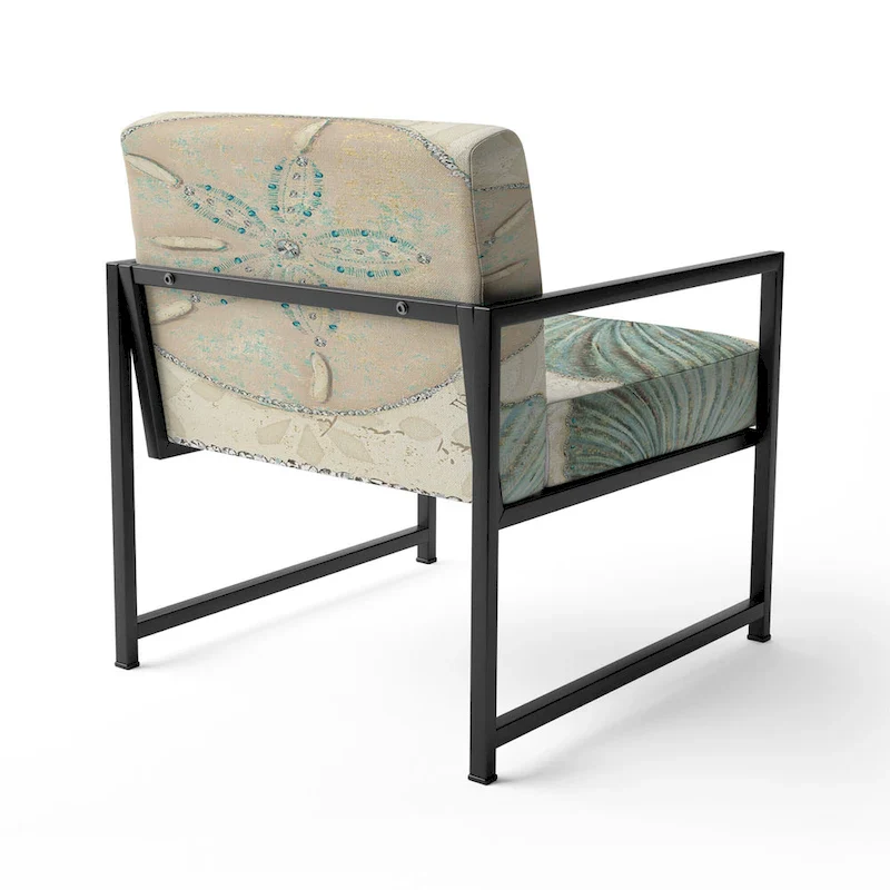 Seastar and Blue Sea Shell II Upholstered Accent Chair