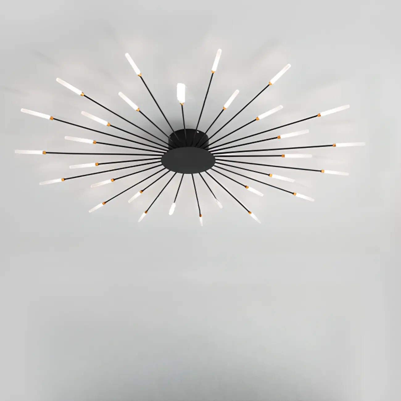 Modern Gold Sunburst LED Flush Mount Ceiling Light