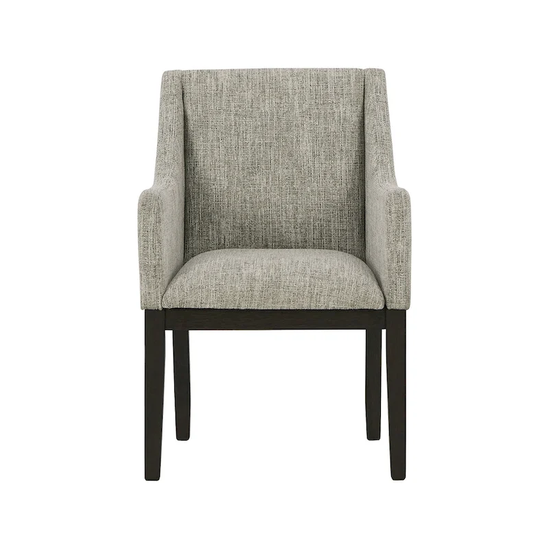 Burkhaus Dark Brown Dining Upholstered Arm Chair, Set of 2 - 21 W x 24 D x 36 H