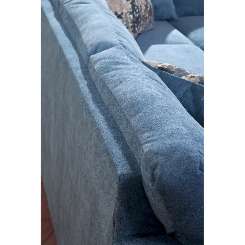 American Furniture Classics Bluebell Model A414V5-K2 U Shaped Sectional with 4 Throw Pillows