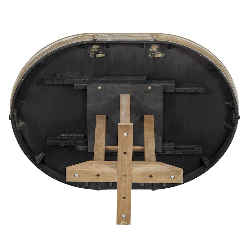 5-Piece Dining Set Extendable Round Table and 4 Upholstered Chairs Farmhouse Dining Set