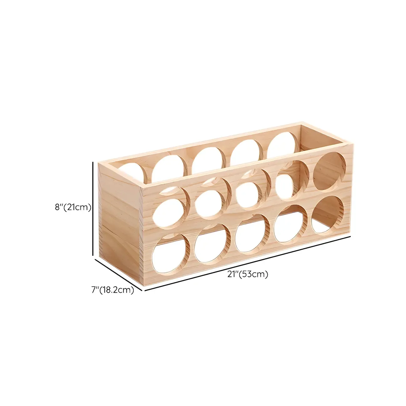 Natural Wooden Stackable Wine Rack Tabletop Wine Holder