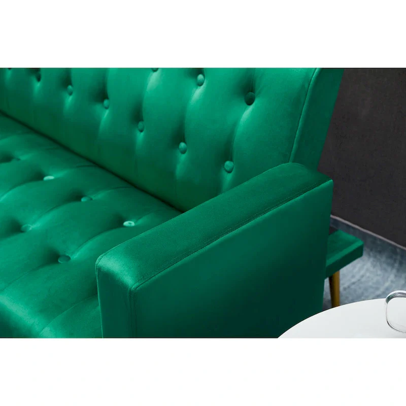 75 Wide Tufted Velvet Convertible Sleeper sofa