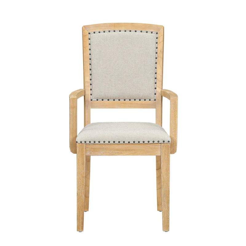 Brown Extendable Dining Table with 8 Upholstered Chairs