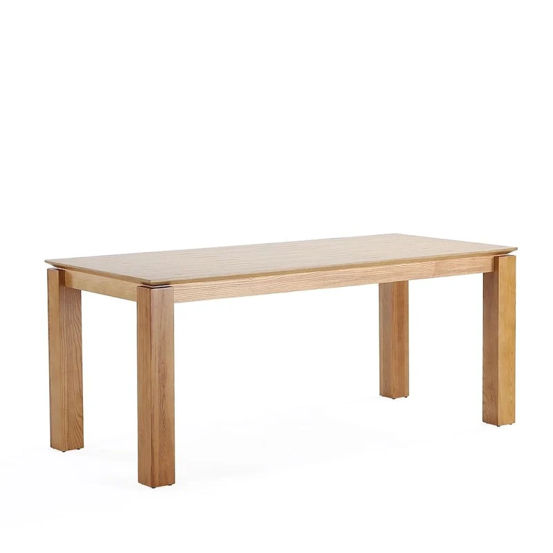 Rectangular Solid Wood Dining Table, 70.86 in., Seats 8
