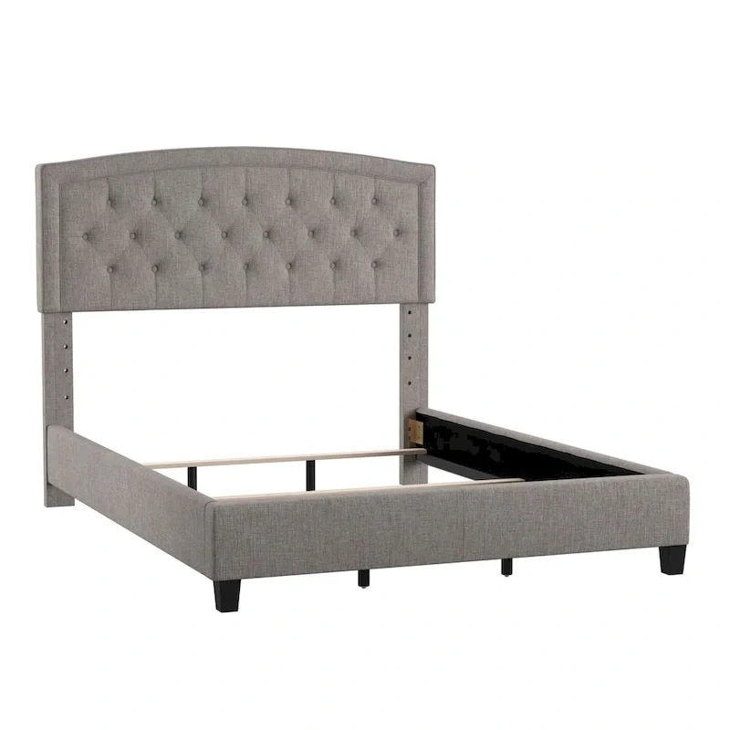Fontana Adjustable Diamond-tufted Arched Back Bed by