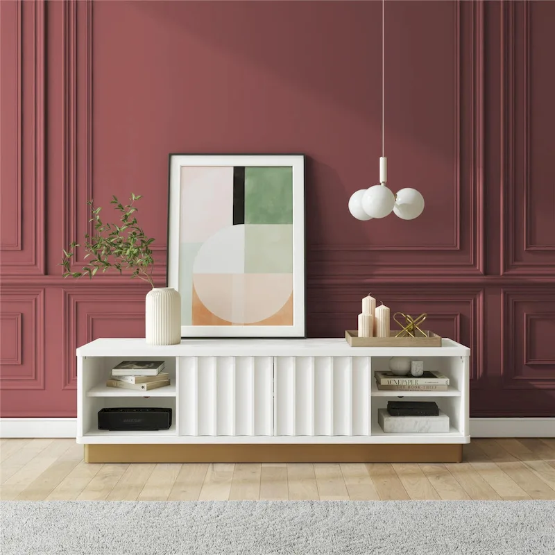 Modern Scalloped TV Stand for TVs up to 65 - Up to 65