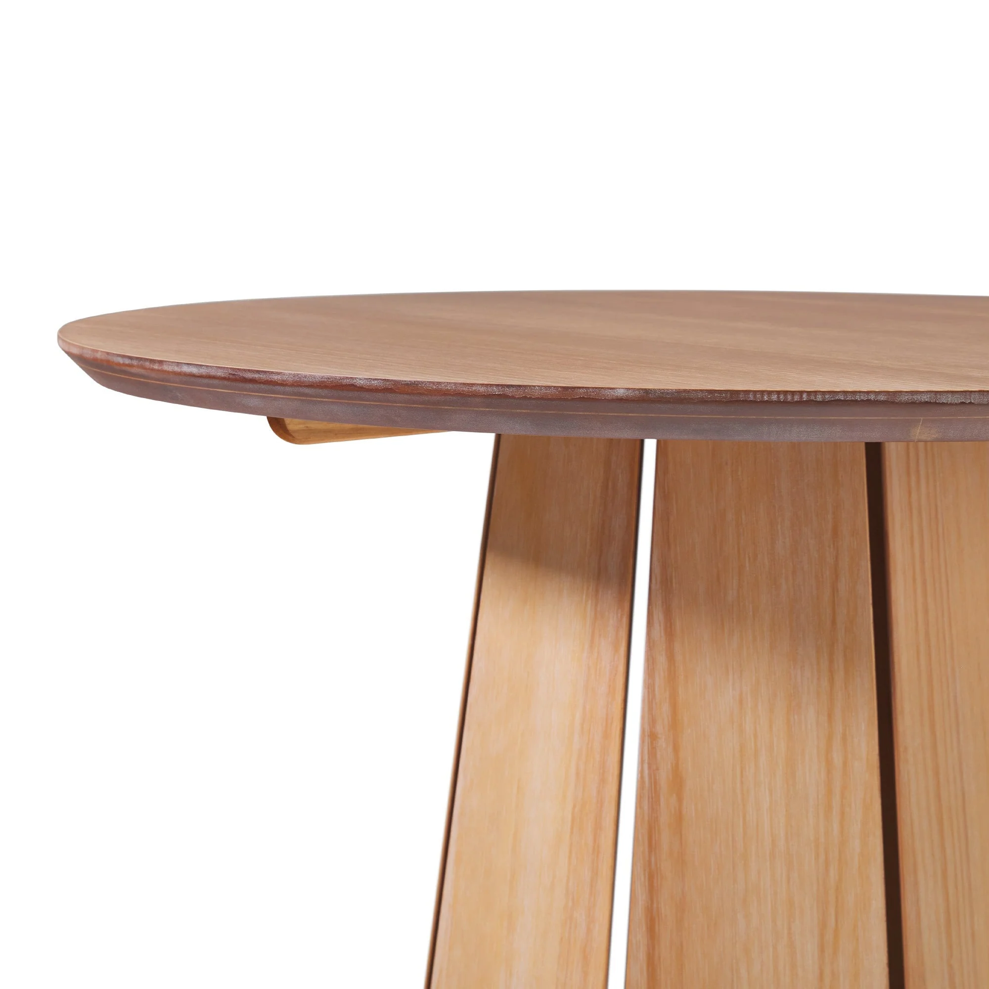 Koa 48 Round Solid Wood Pedestal Dining Table