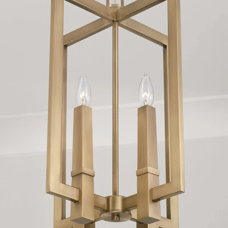 Blake 4-light Aged Brass Foyer Pendant