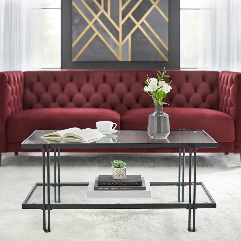 Metal and Glass Coffee Table