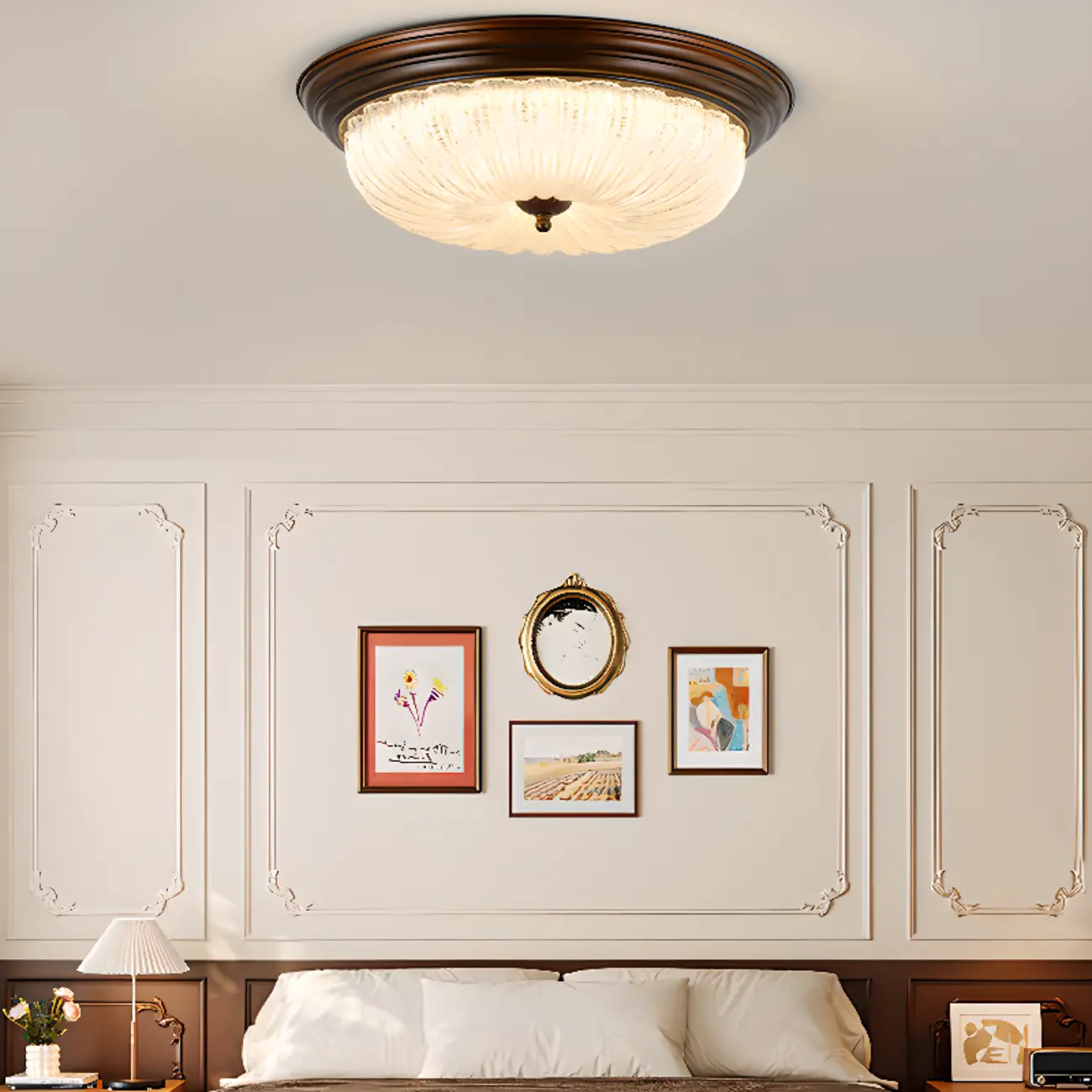 Dimmable Barn LED Flush Ceiling Light for Bedroom Use