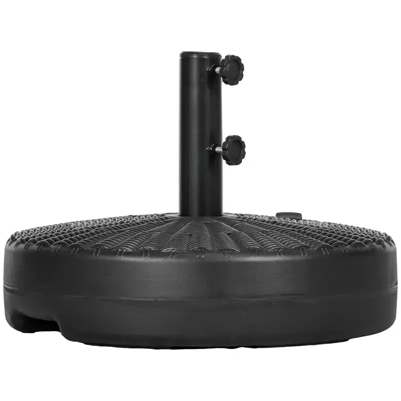 Umbrella Stand for 1.5 or 2 Umbrella Poles, Round Fillable Umbrella Base for Outdoor, Lawn, Deck.