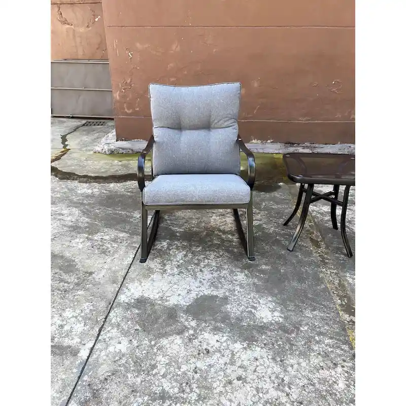 Rocker Set Chair and Teapoy Off-White