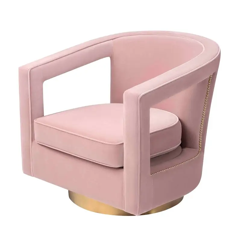 Stark Modern Velvet Swivel Accent Chair