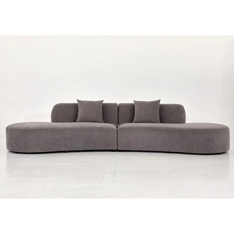 132.3 inch Large Half Moon Curved Sectional Sofa