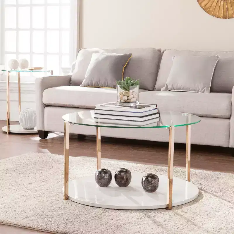 Avenida Cocktail Table - Glam Style - Gold - SEI