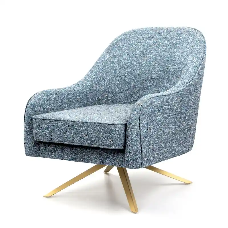 Swivel Club Chair PU Leather Leisure Armchair Upholstered Accent Chair