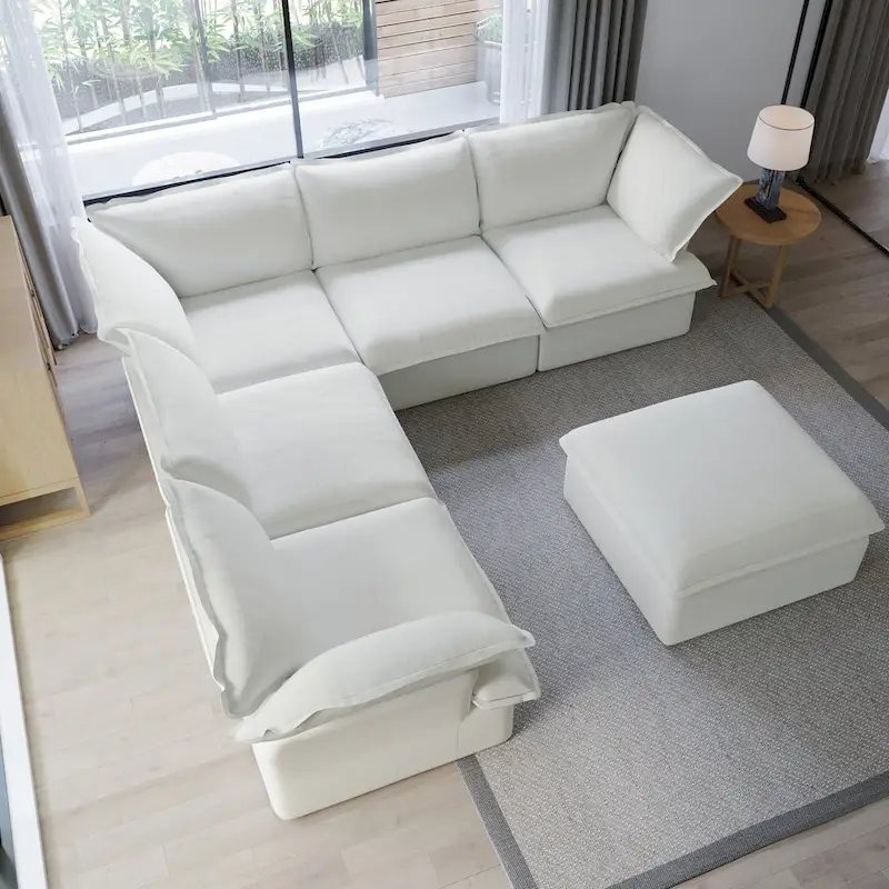 L-shape Sectional Sofa Modern Upholstered Modular Sofa