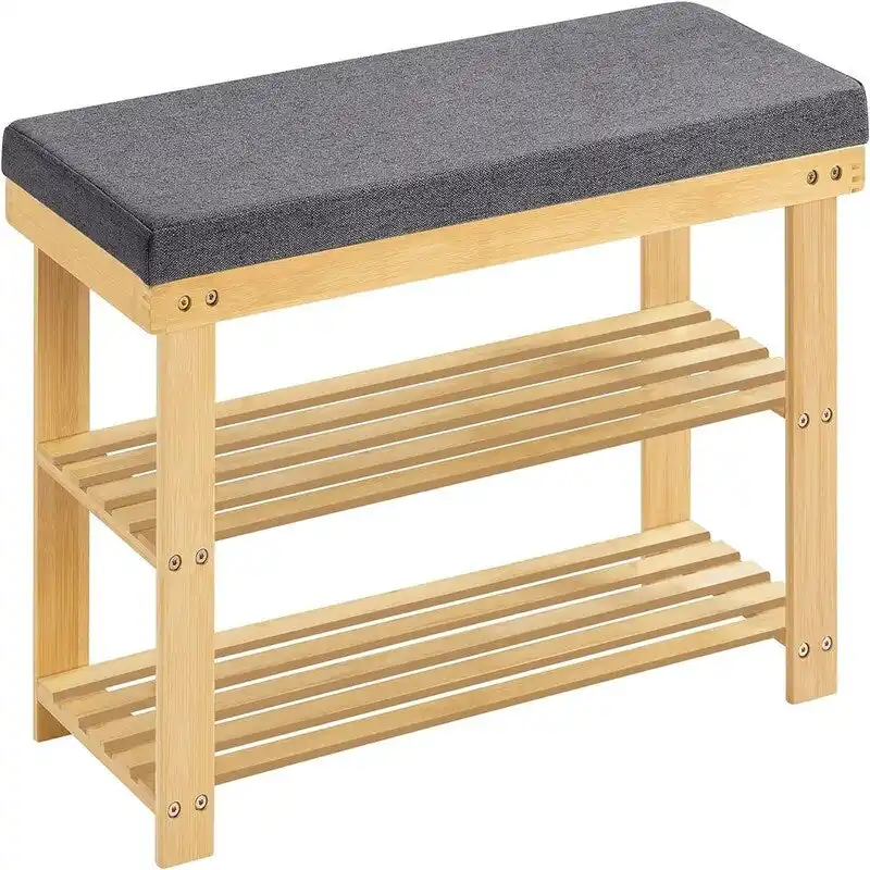 3-Tier Shoe Rack - 11.4  D x 28  W x 19.3  H