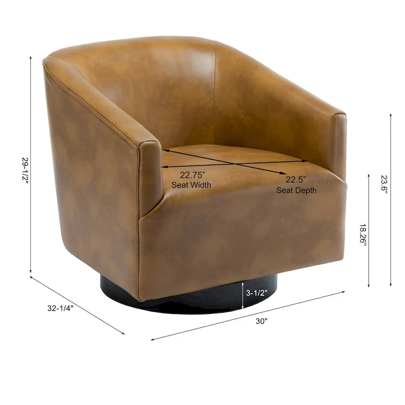 Wood Base Swivel Chair