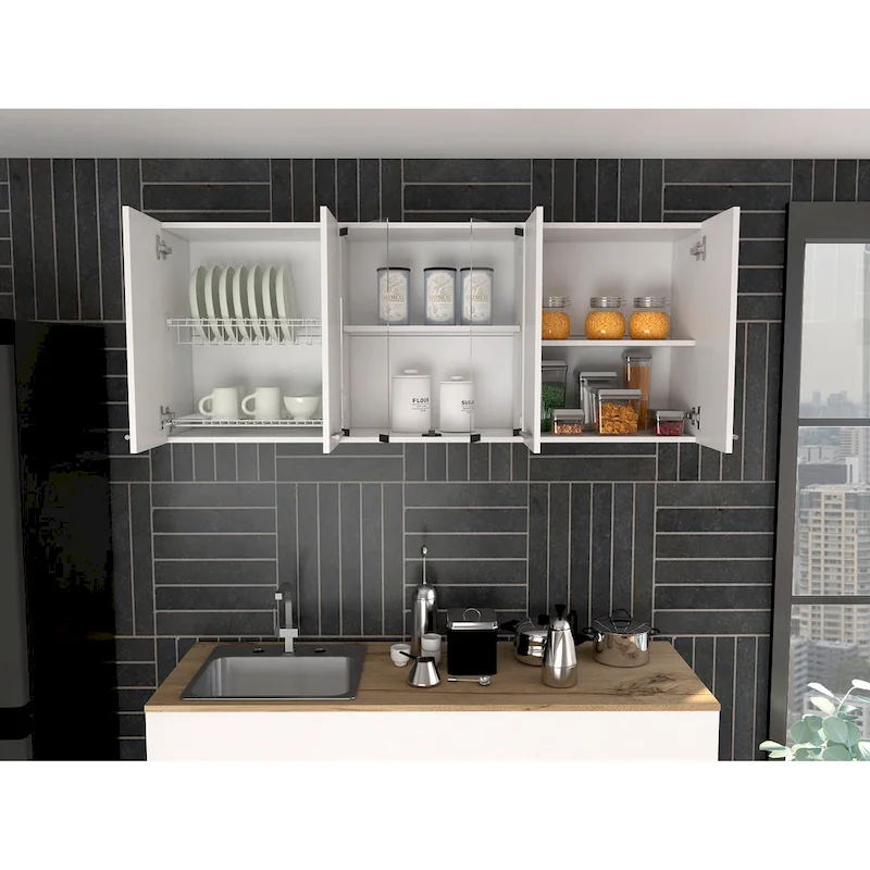 FM Furniture Yuma 150 Wall Cabinet, Two Close Cabinets