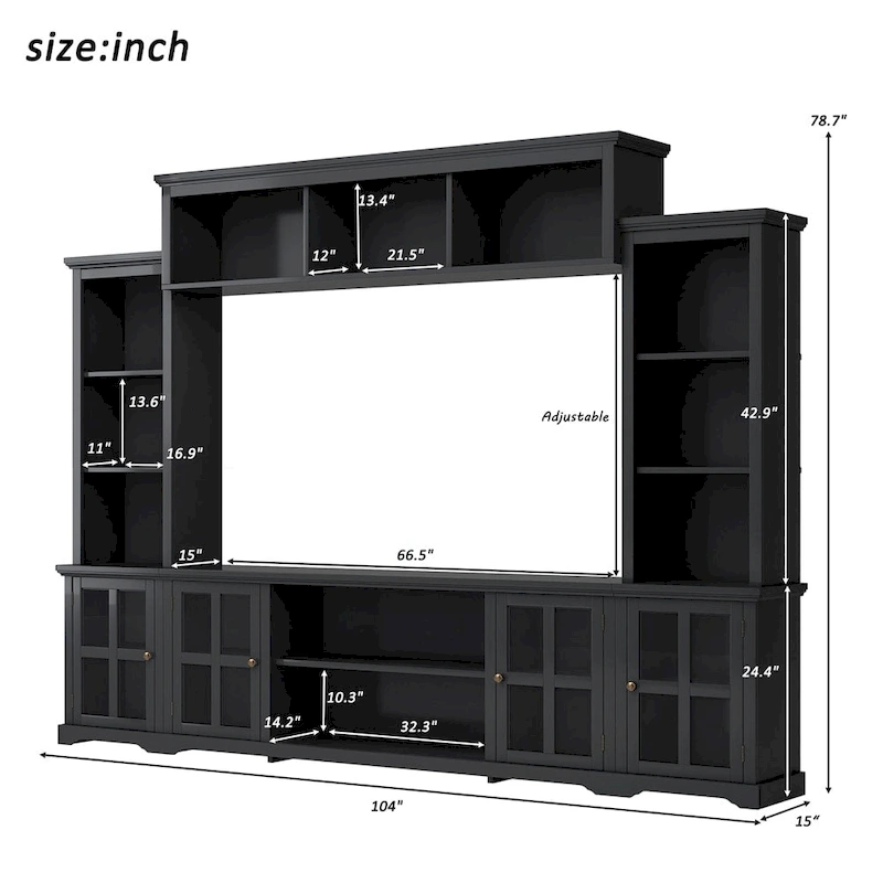 Modern Minimalism Style Entertainment Wall and TV Stand