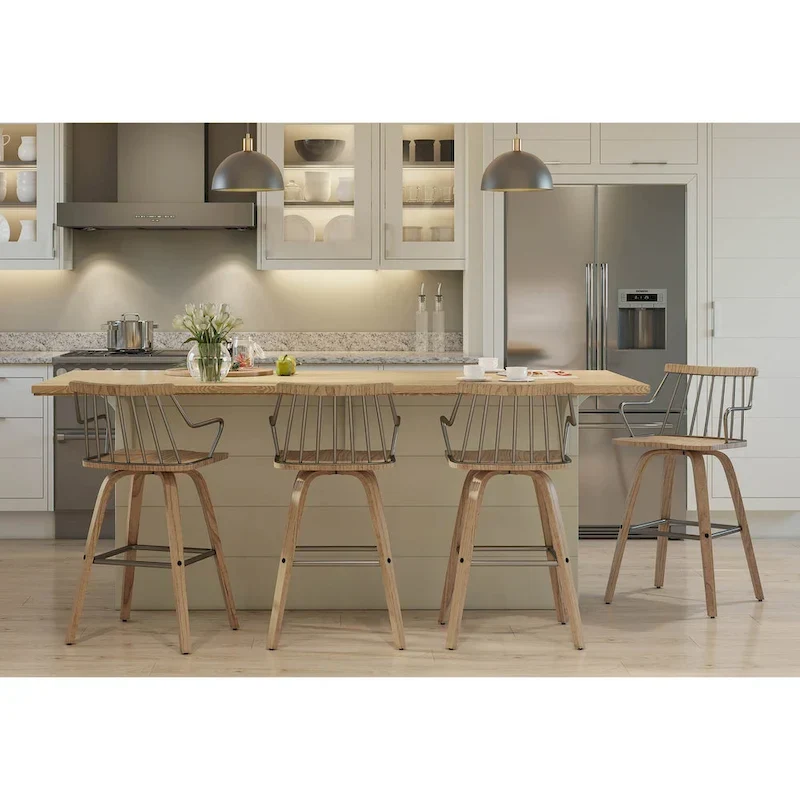Farmhouse Counter Stool — Rustic Finish, Kitchen Island & Bar Seating