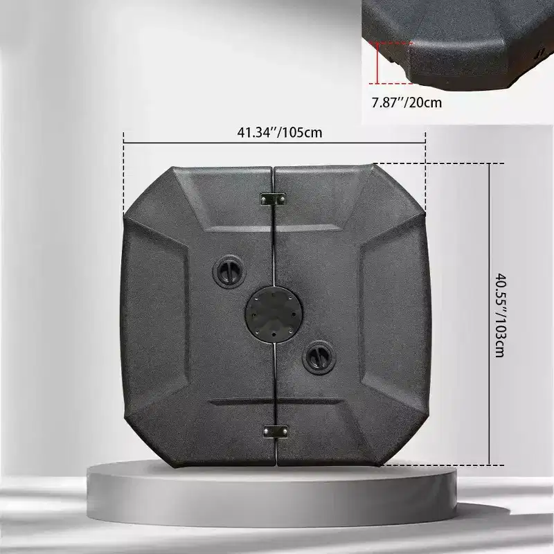Clihome 440LBS Heavy Duty Wheeled Patio Umbrella Base Water Sand Filled for Cantilever Offset Umbrella