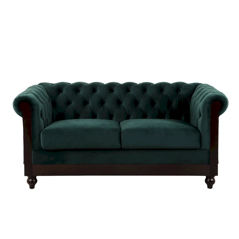 Chesterfield Velvet Loveseat Sofa