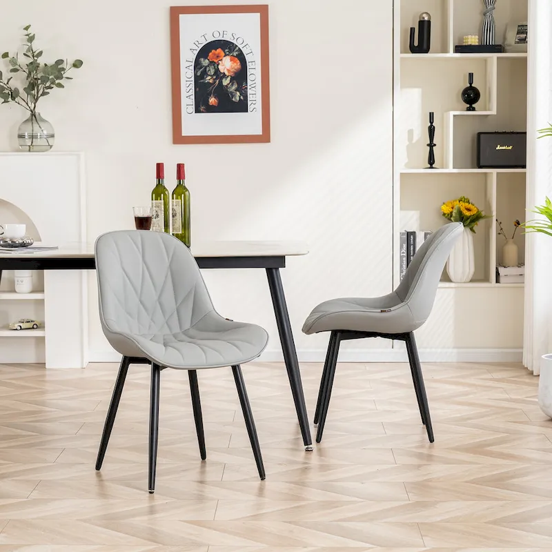 Upholstered Dining Chairs Set of 2 Modern Kitchen Chairs