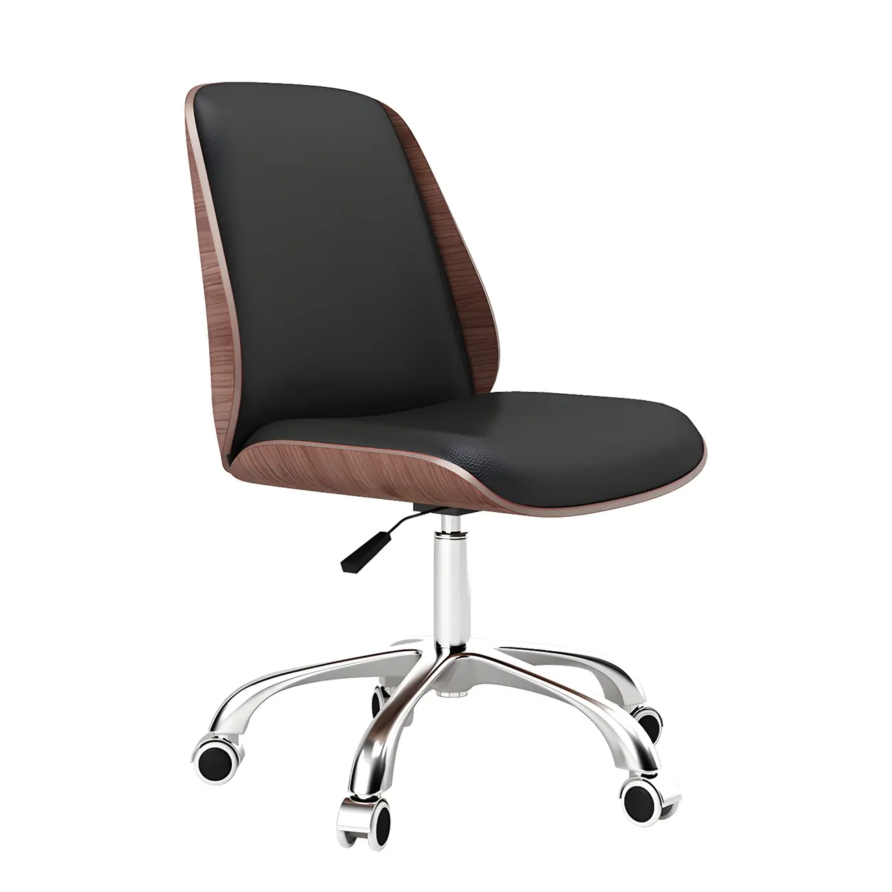 Modern Leather Upholstered Swivel Office Chair