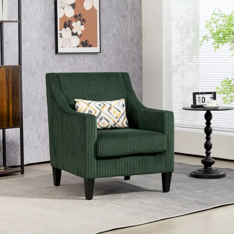 Emerald 26.77 Upholstered Arm Chair with Scooped Arms