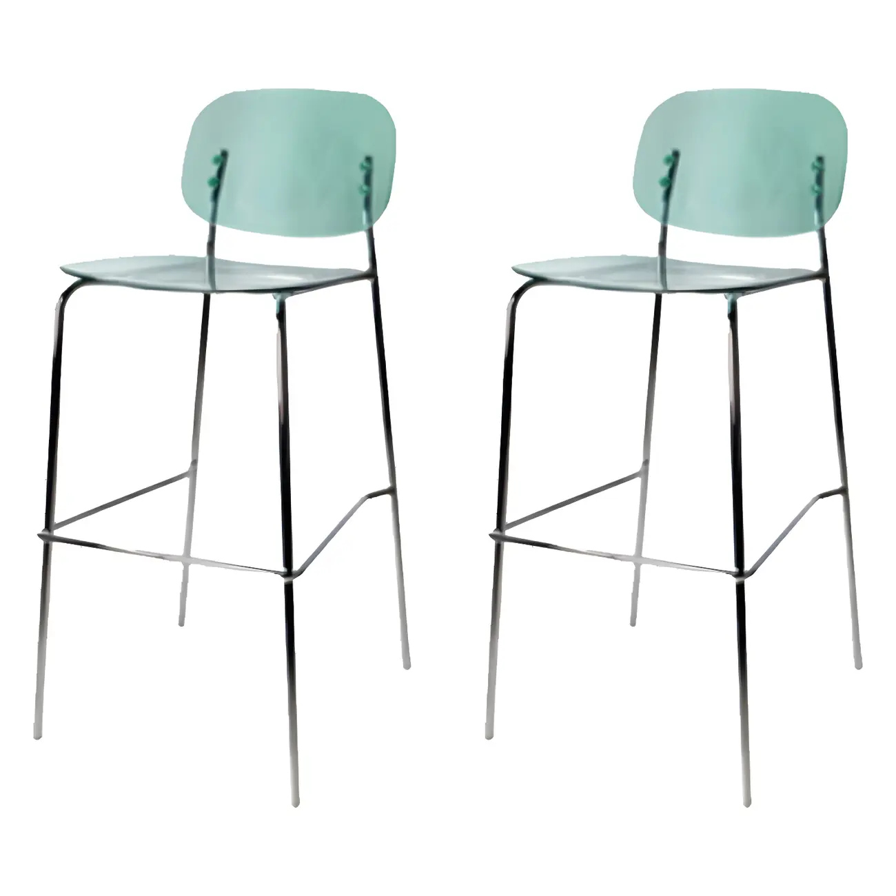 Scandinavian Square Seat Counter Height Acrylic Bar Stools