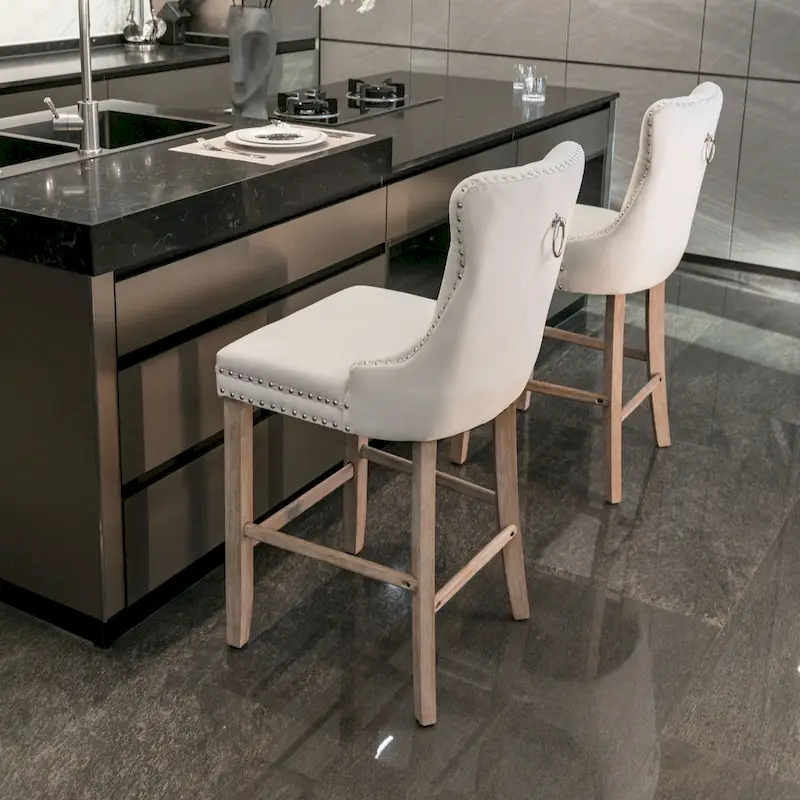 Velvet Upholstered Barstools