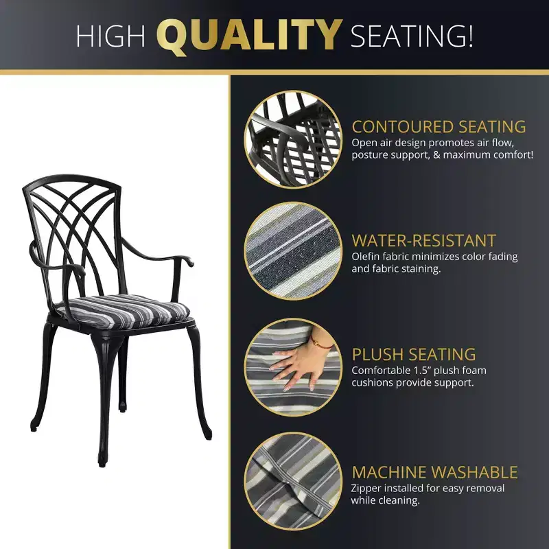 Kinger Home Ekta 3-Piece Patio Bistro Set
