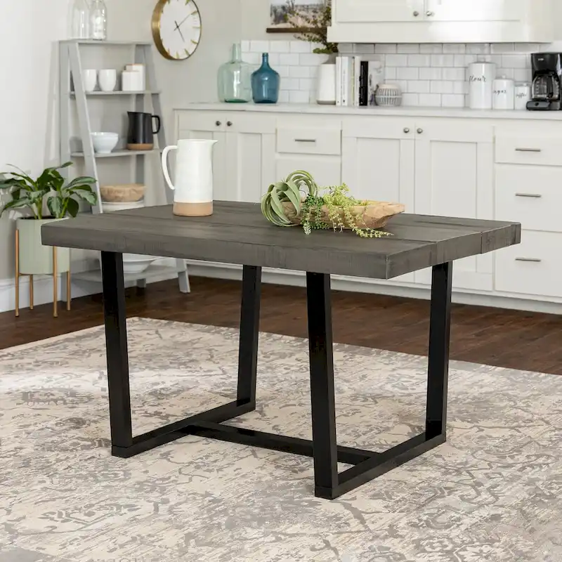 Distressed Pine Wood Dining Table 52-inch