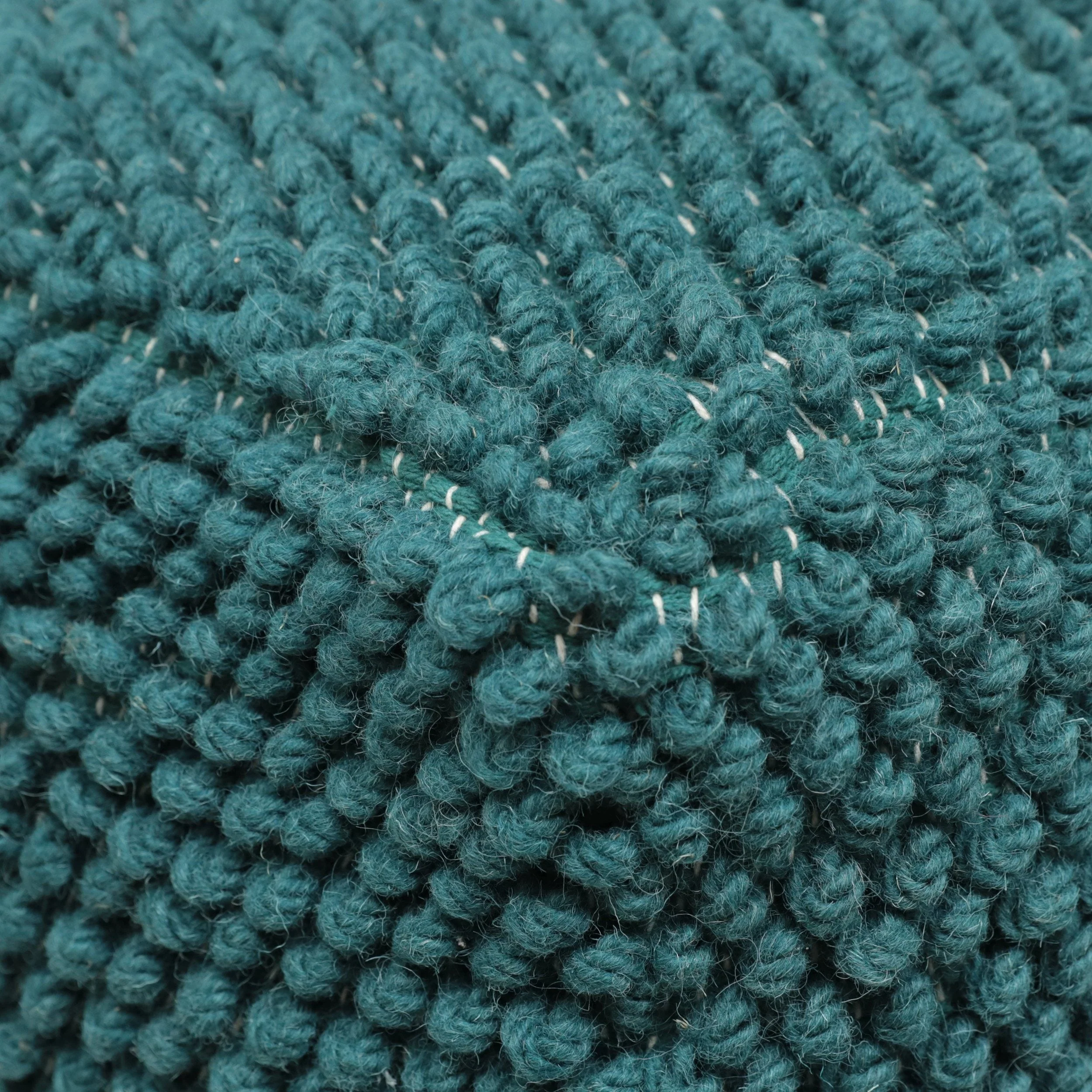 Boho Handcrafted Tufted Fabric Cube Pouf - NH202513