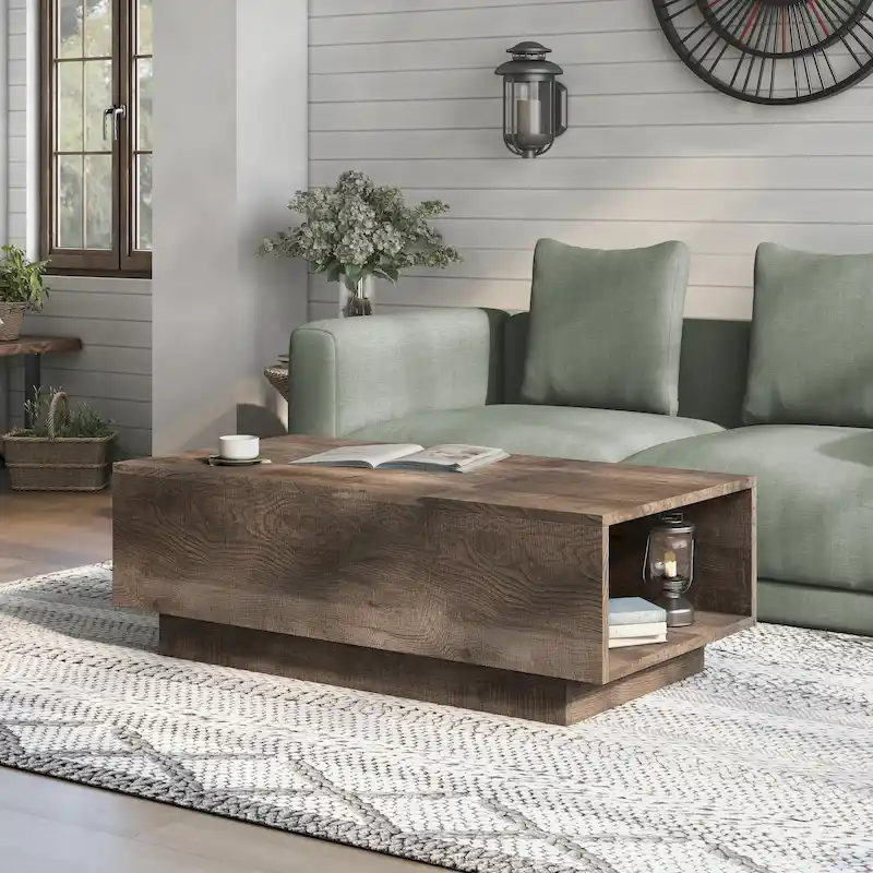 Uver Rustic 47-inch 1-Shelf Lift-top Coffee Table by Furniture of America
