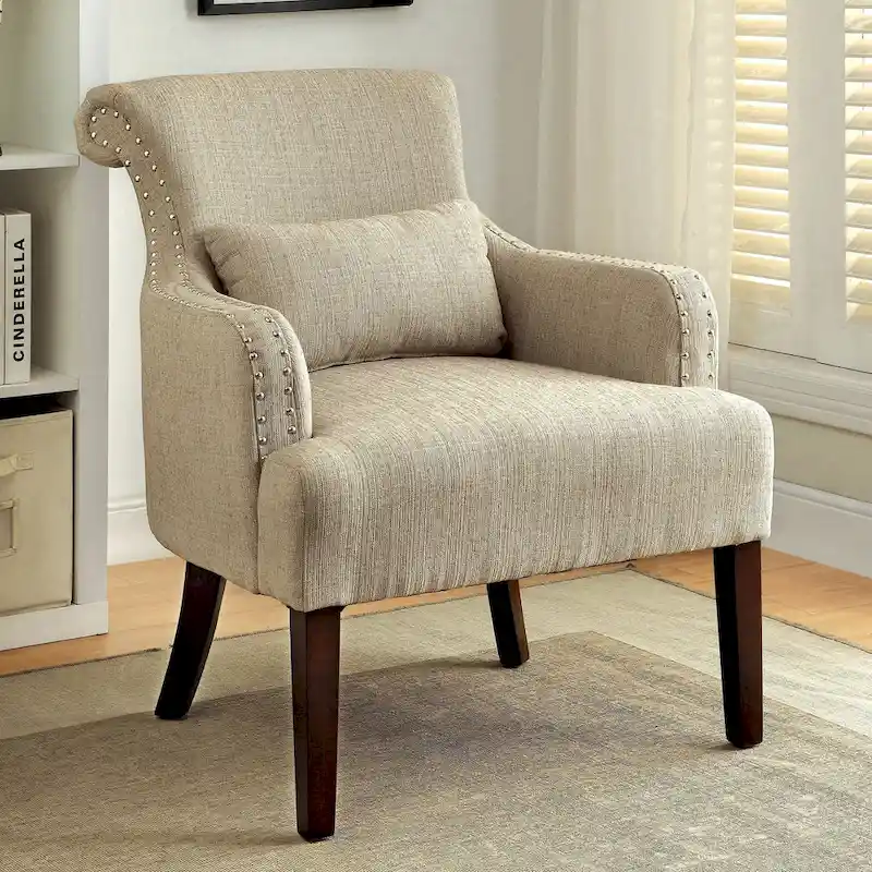 Nyer Contemporary Fabric Upholstered Accent Chair by Furniture of America