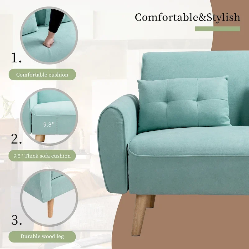 Futzca 47 Modern Loveseat Sofa