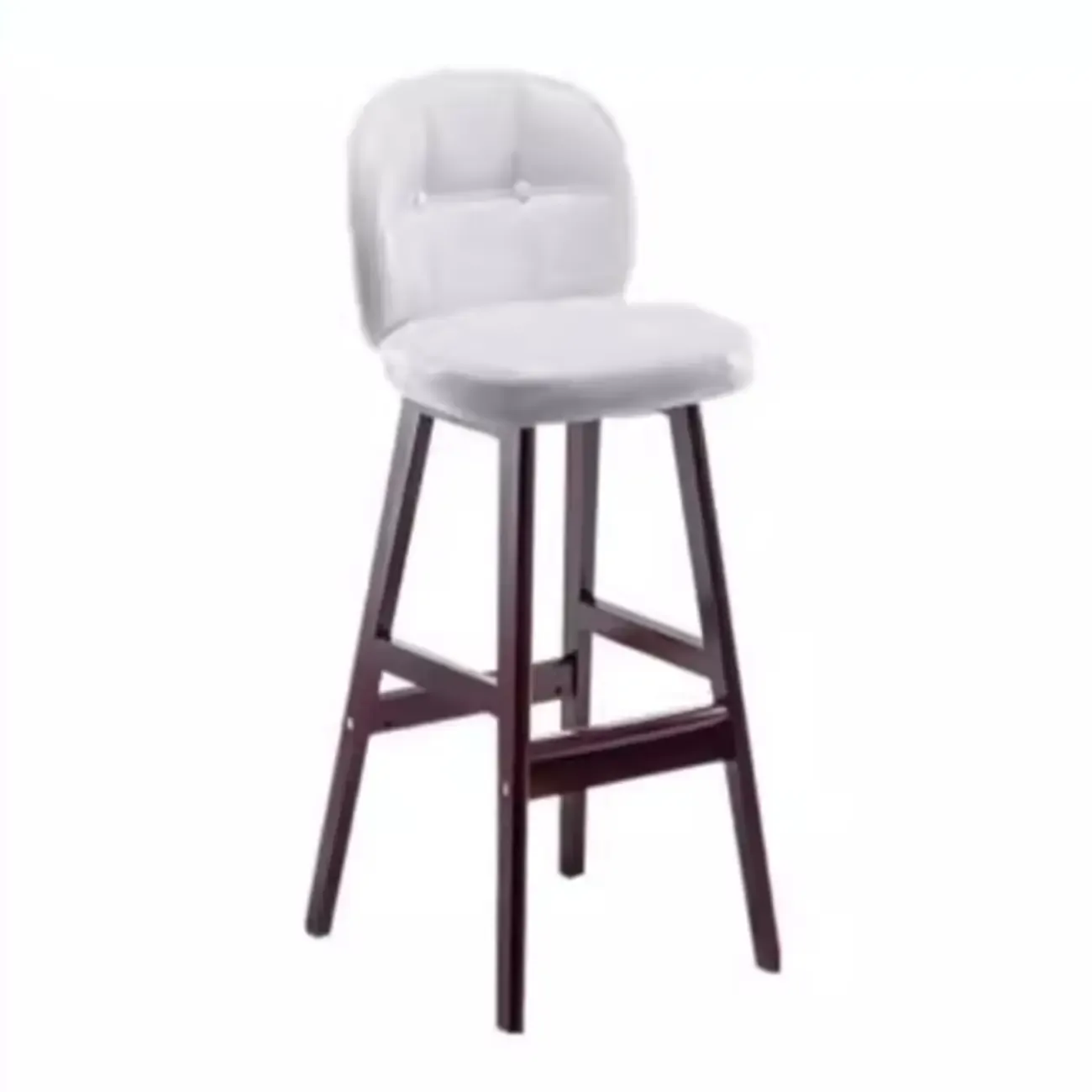 Elegant Low Back Bucket Faux Leather Bar Stool