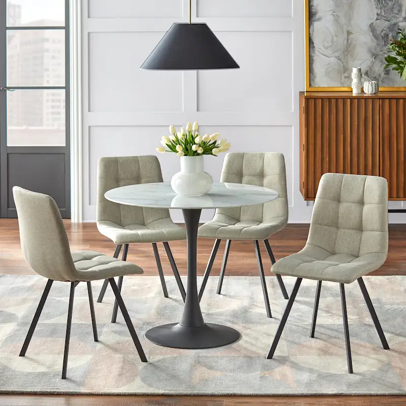 Simple Living Rho Upholstered Dining Chairs (Set of 4)